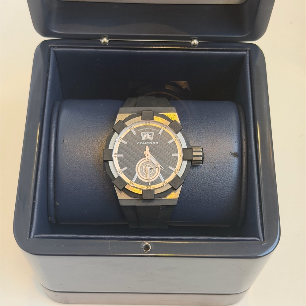 CONCORD, STAINLESS STEEL 'C1 BIG DATE' WATCH